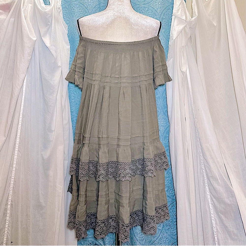 Muche Et Muchette Esmeralda Off The Shoulder Swing Mini Dress #D4 - Picture 6 of 10